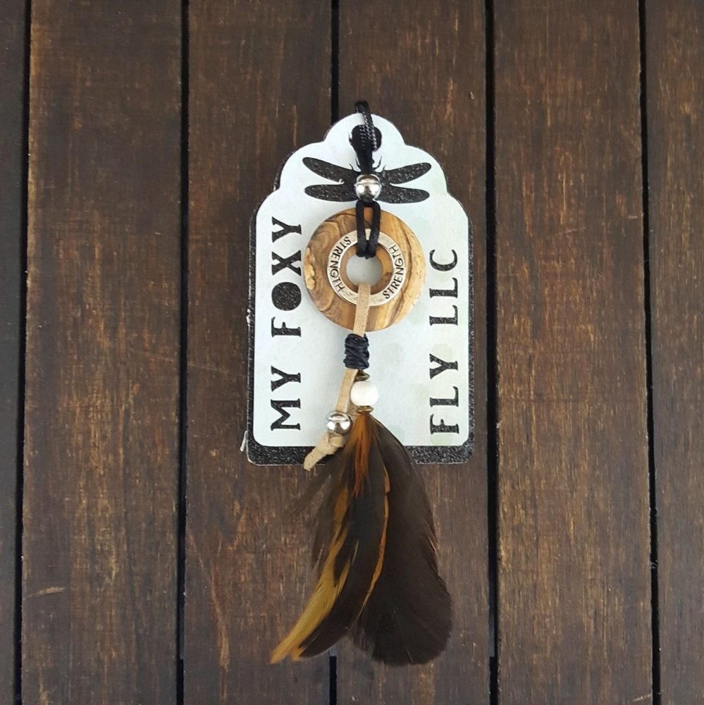 Jasper Natural Pendant Feathers  Necklace